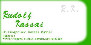rudolf kassai business card